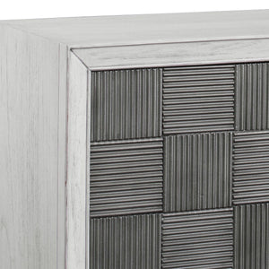 Checkerboard 4 Door Cabinet - stylish bar carts for entertaining | Image 6 | InSTYLE Home & Rugs
