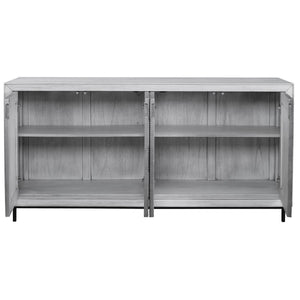 Checkerboard 4 Door Cabinet - stylish bar carts for entertaining | Image 7 | InSTYLE Home & Rugs