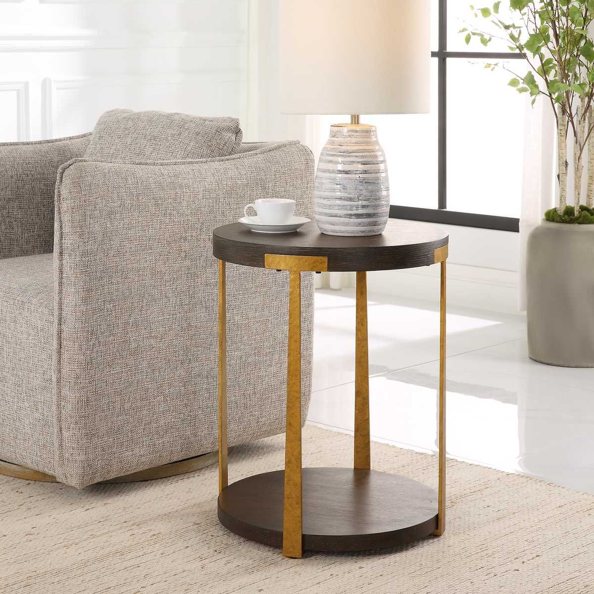 Palisade Side Table, Walnut - perfect for holding drinks, lamps, and other essentials | Image 1 | InSTYLE Home & Rugs