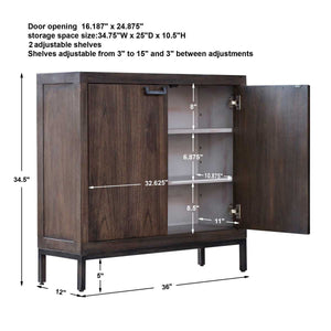 Nadie 2 Door Cabinet - stylish bar carts for entertaining | Image 6 | InSTYLE Home & Rugs