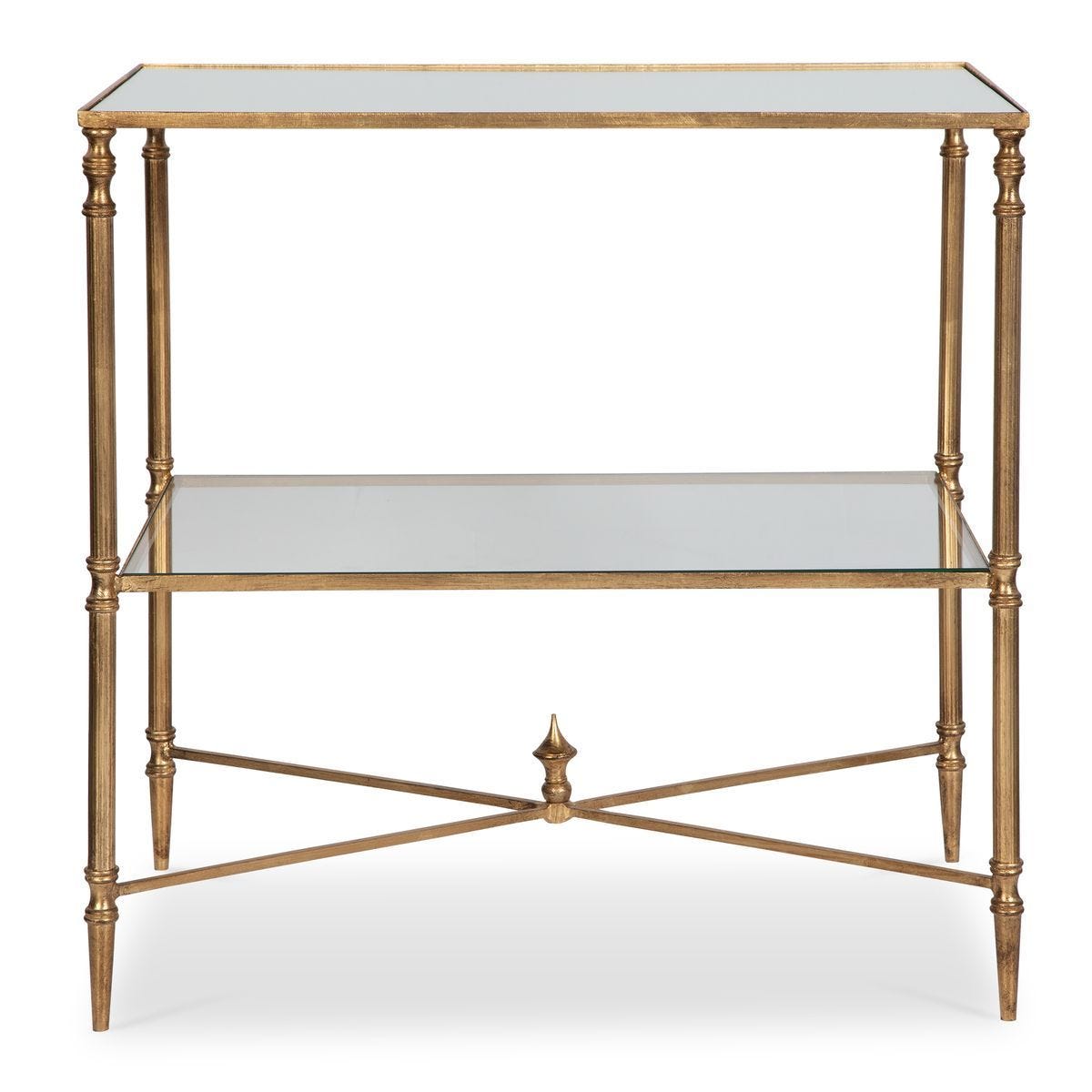 Henzler Lamp Table, Gold - multi-functional lamp tables with storage space | Image 2 | InSTYLE Home & Rugs