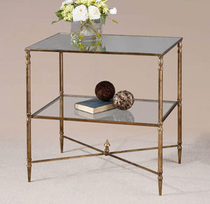 Henzler Lamp Table, Gold - multi-functional lamp tables with storage space | Image 5 | InSTYLE Home & Rugs