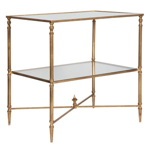 Henzler Lamp Table, Gold - multi-functional lamp tables with storage space | Image 3 | InSTYLE Home & Rugs
