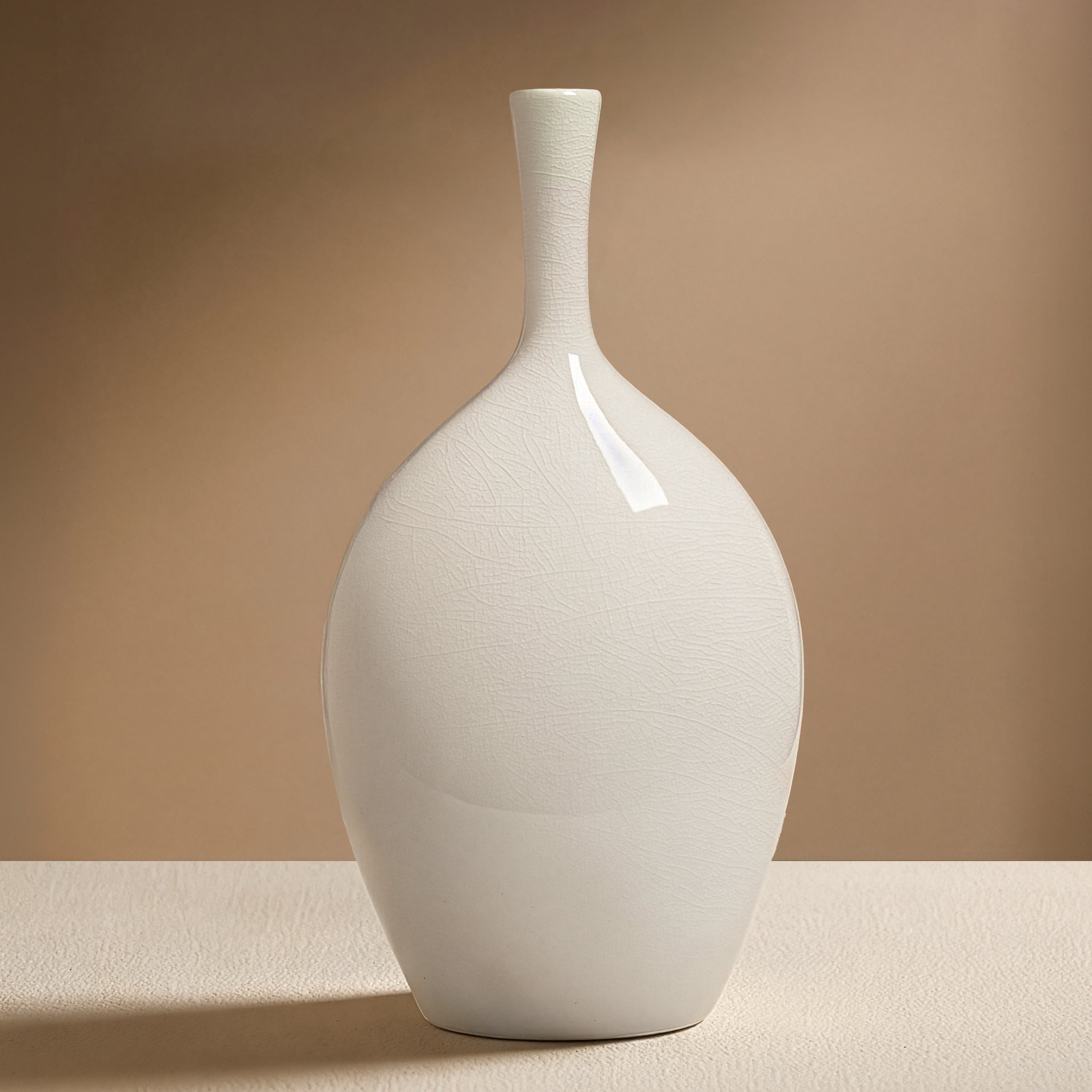 Lilo White Crackle Ceramic Vase - elegant vase for adding a touch of style to any room | Image 2 | InSTYLE Home & Rugs