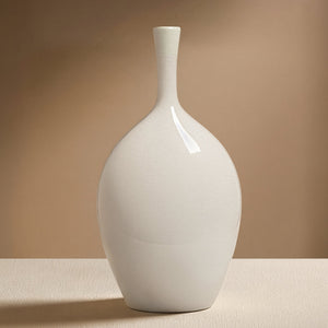 Lilo White Crackle Ceramic Vase - elegant vase for adding a touch of style to any room | Image 2 | InSTYLE Home & Rugs