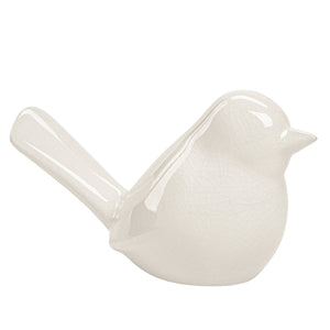 Lilo White Crackle Ceramic Bird Decor Sculpture - stylish decor pieces to elevate any room’s ambiance | Image 3 | InSTYLE Home & Rugs