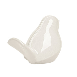 Lilo White Crackle Ceramic Bird Decor Sculpture - stylish decor pieces to elevate any room’s ambiance | Image 4 | InSTYLE Home & Rugs