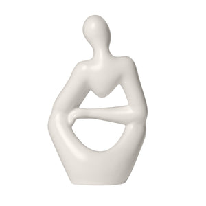 Pensive Matte White 7 Inch Tall Ceramic Figure - | Image 8 | InSTYLE Home & Rugs