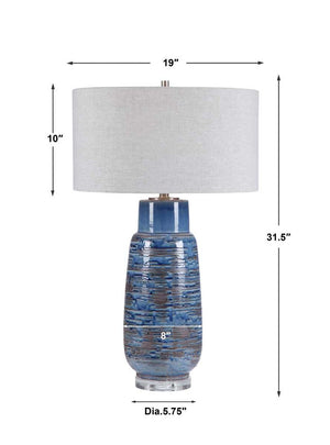 Magellan Table Lamp, Blue - elegant lamps to enhance your room ambiance | Image 7 | InSTYLE Home & Rugs