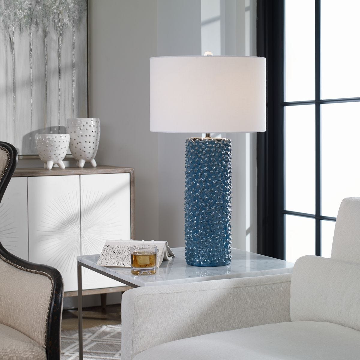 Ciji Table Lamp, Blue - versatile lighting lamps for any interior style | Image 1 | InSTYLE Home & Rugs