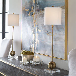 Laton Buffet Lamp, Brass - contemporary lamps for stylish lighting solutions | Image 1 | InSTYLE Home & Rugs