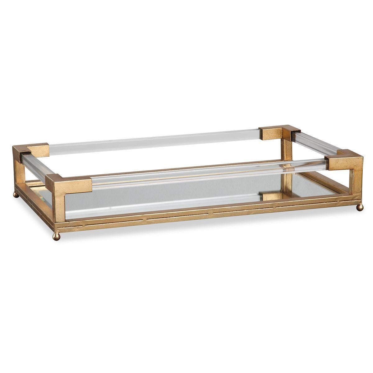 Balkan Tray, Gold - modern accessories for a personalized living space | Image 1 | InSTYLE Home & Rugs