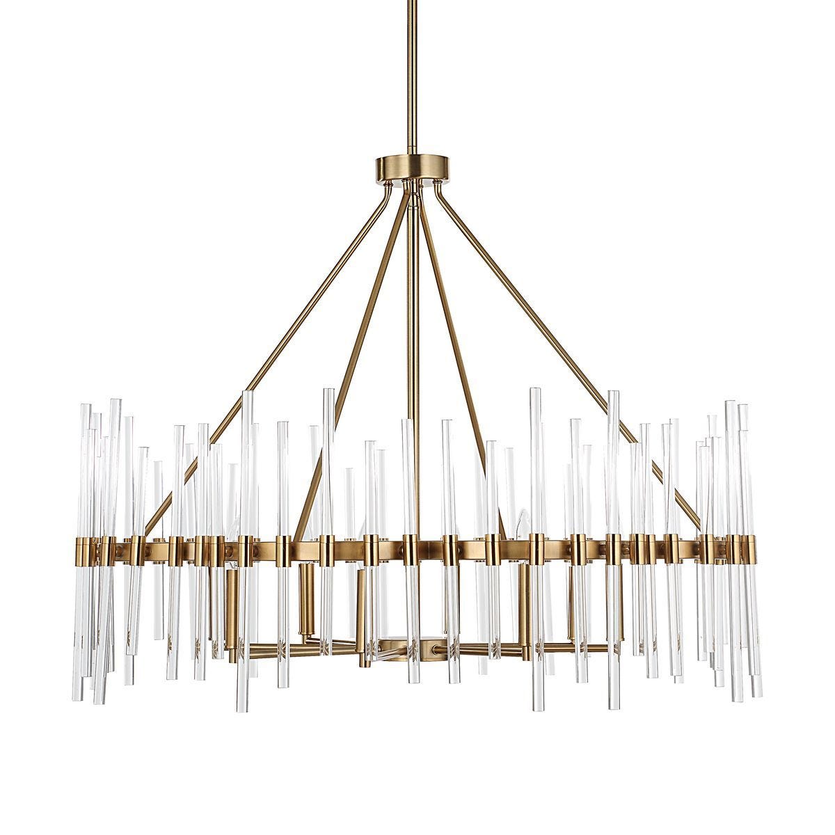 Crystal Stick, 8 Lt Chandelier - elegant chandeliers for interiors | Image 1 | InSTYLE Home & Rugs