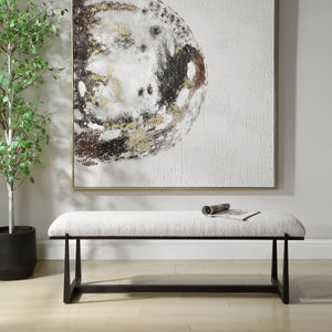 Midas Bench, Black - perfect for entryways or patios | Image 3 | InSTYLE Home & Rugs