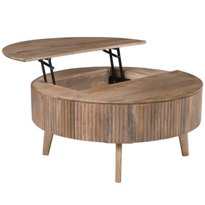 Balark Round Lift-Top Coffee Table - functional centerpieces for homes | Image 4 | InSTYLE Home & Rugs