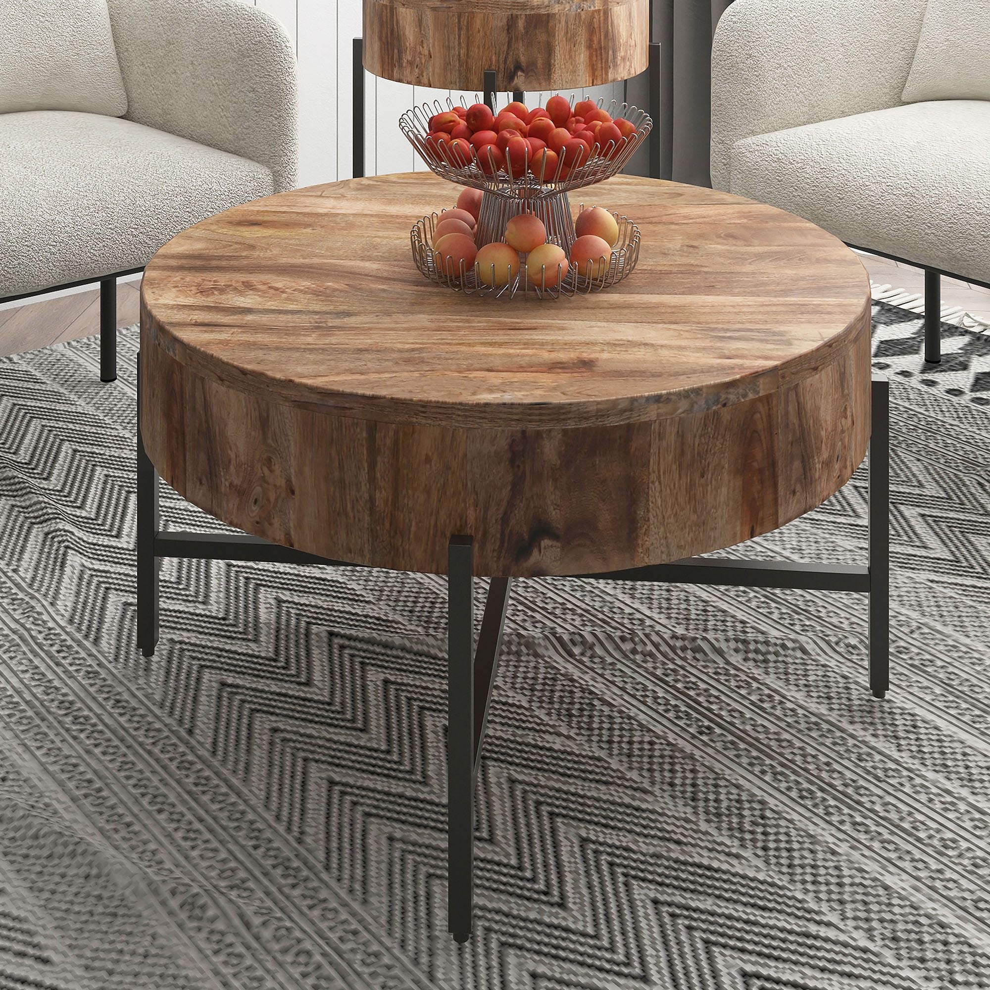 Blox Round Coffee Table - functional centerpieces for homes | Image 2 | InSTYLE Home & Rugs