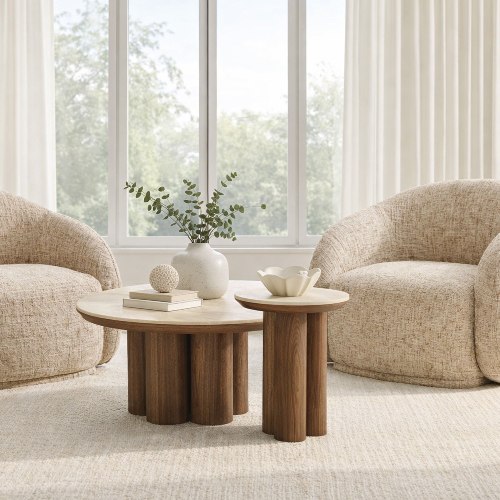 Seaton Round Coffee Table - modern design for any room | Image 2 | InSTYLE Home & Rugs
