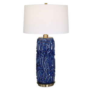 Zade Table Lamp, Blue - contemporary lamps for stylish lighting solutions | Image 2 | InSTYLE Home & Rugs