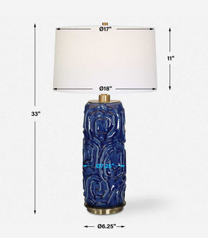 Zade Table Lamp, Blue - contemporary lamps for stylish lighting solutions | Image 8 | InSTYLE Home & Rugs