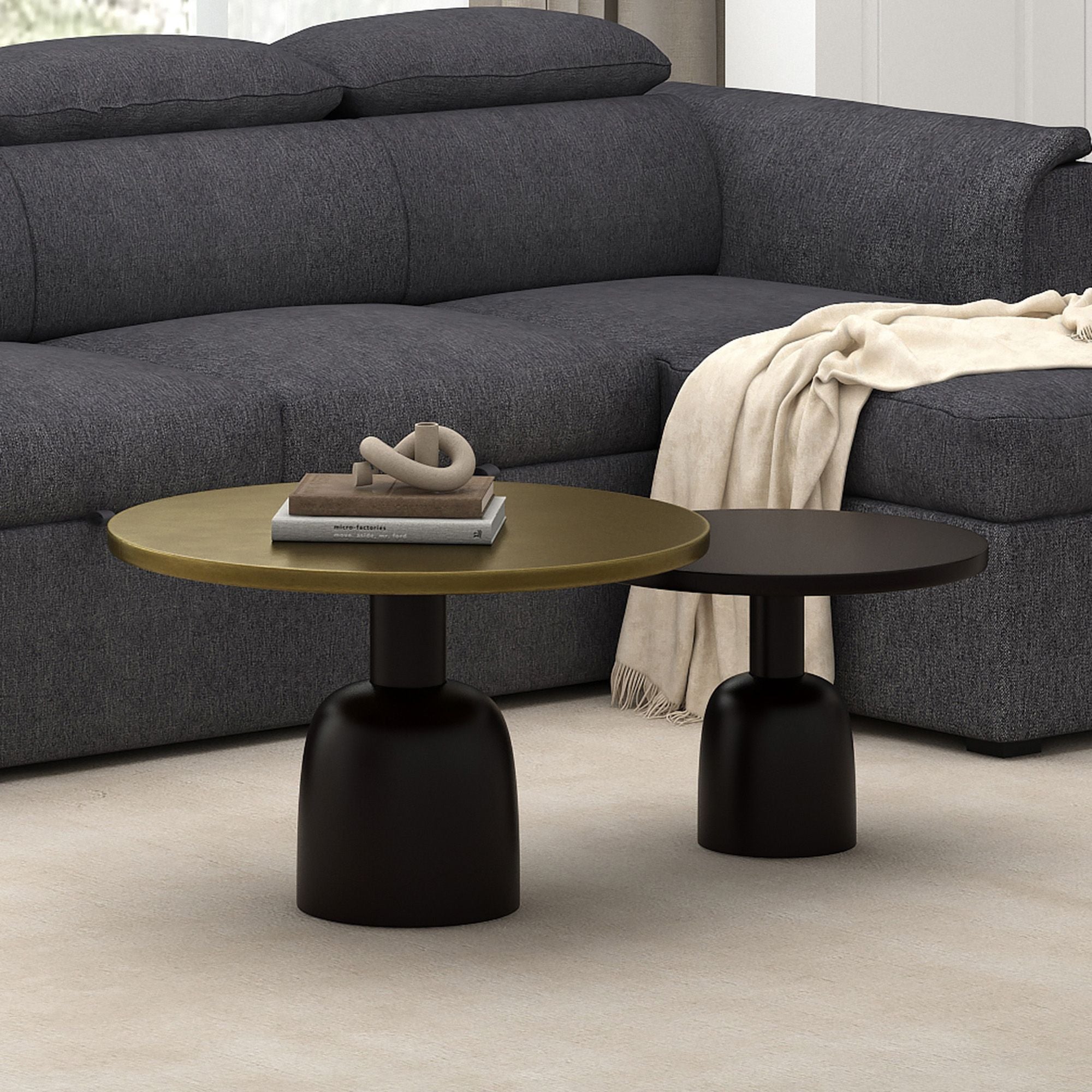 Adira 2pc Round Coffee Table Set - modern design for any room | Image 2 | InSTYLE Home & Rugs