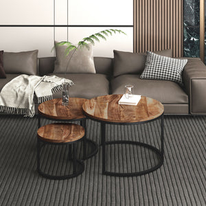 Darsh 3pc Round Coffee Table Set - stylish tables for living rooms | Image 2 | InSTYLE Home & Rugs