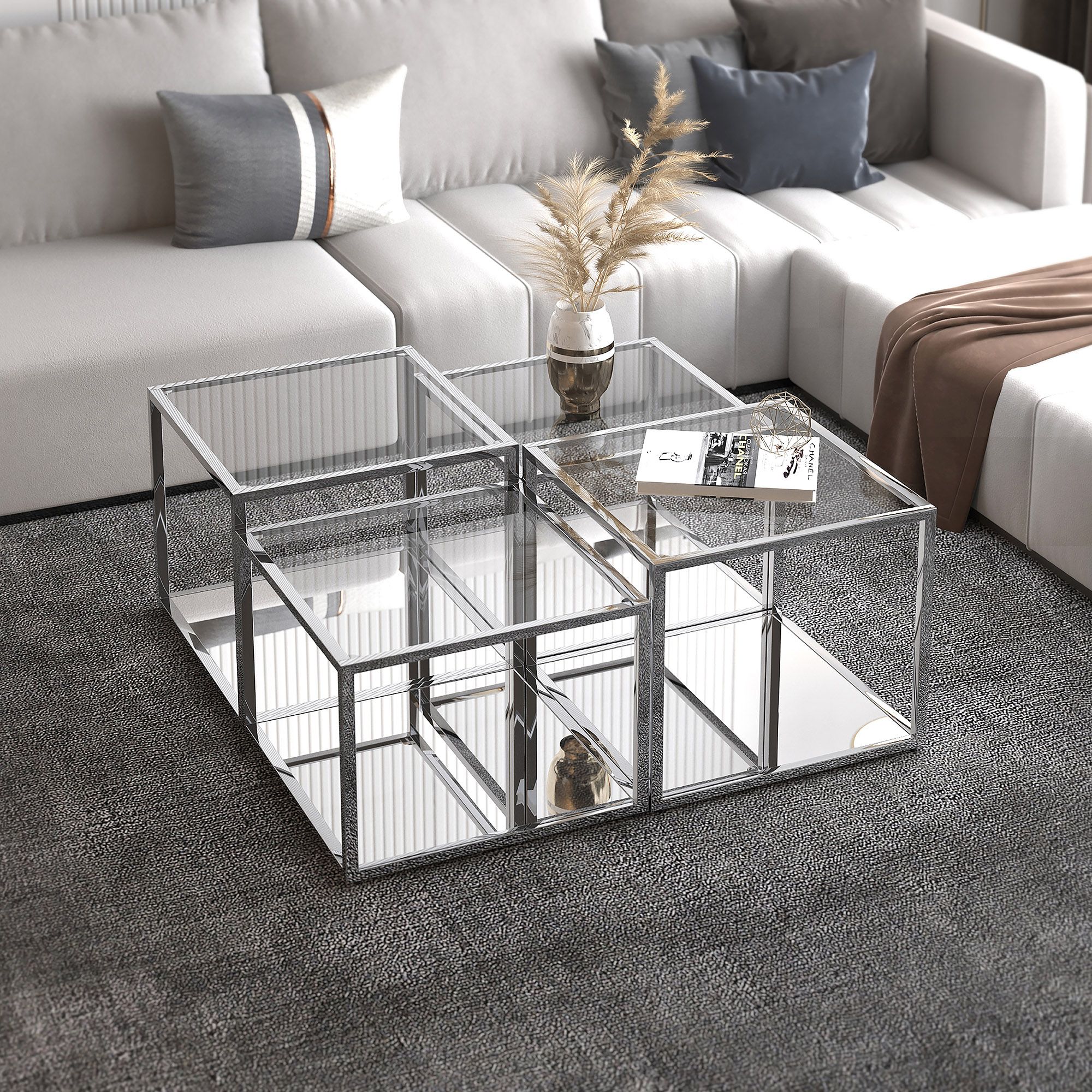 Casini 4pc Multi-Tier Coffee Table Set - functional centerpieces for homes | Image 2 | InSTYLE Home & Rugs