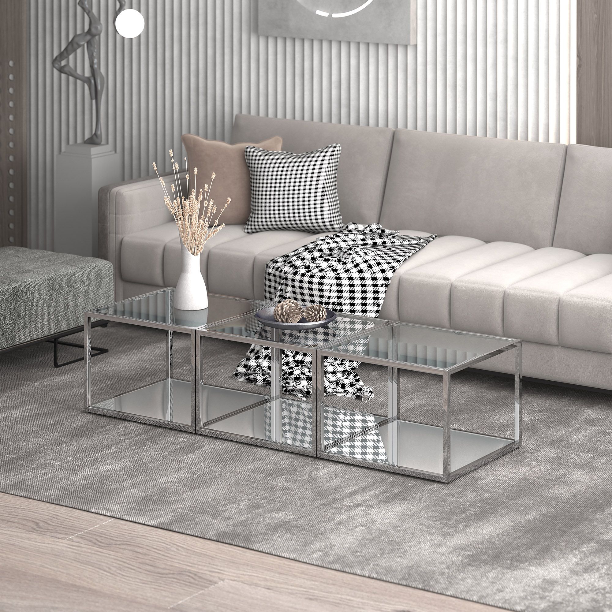 Casini 3pc Small Coffee Table Set - stylish tables for living rooms | Image 2 | InSTYLE Home & Rugs