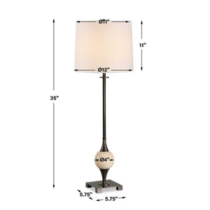 Dempsey Buffet Lamp, Bronze - sleek buffet units for functional dining room storage | Image 7 | InSTYLE Home & Rugs