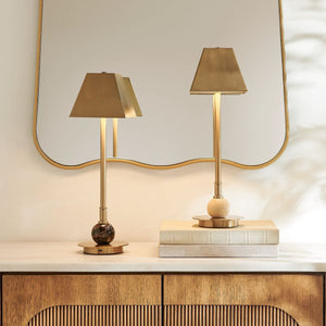 Nichols Rechargeable Accent Lamp, Brown Marble - contemporary lamps for stylish lighting solutions | Image 6 | InSTYLE Home & Rugs