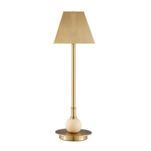 Nichols Rechargable Accent Lamp, Travertine - elegant lamps to enhance your room ambiance | Image 6 | InSTYLE Home & Rugs