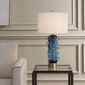 Aura Table Lamp, Blue - perfect lighting for modern homes | Image 1 | InSTYLE Home & Rugs