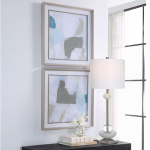 Mist Shapes Framed Prints, S/2 - eye-catching art pieces to enhance your home design | Image 6 | InSTYLE Home & Rugs