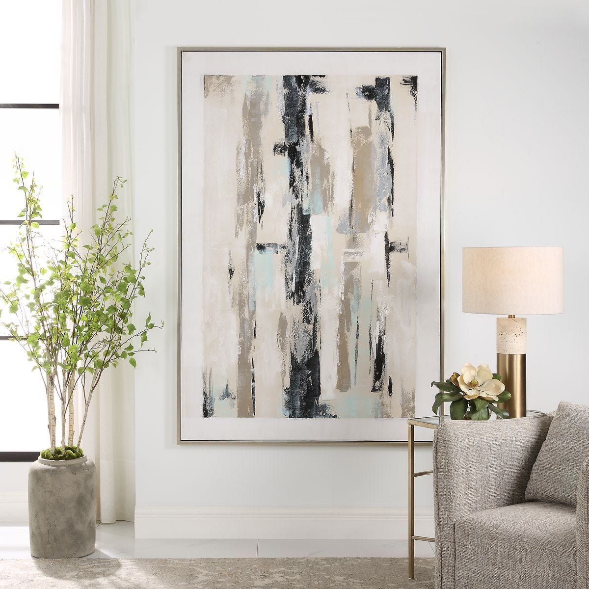 Placidity Hand Painted Canvas - bold and creative art for unique interior décor | Image 1 | InSTYLE Home & Rugs