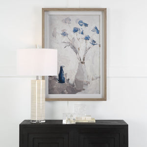 Blue Flowers In Vase Framed Print - decorative vase for enhancing your home decor with vibrant colors | Image 1 | InSTYLE Home & Rugs