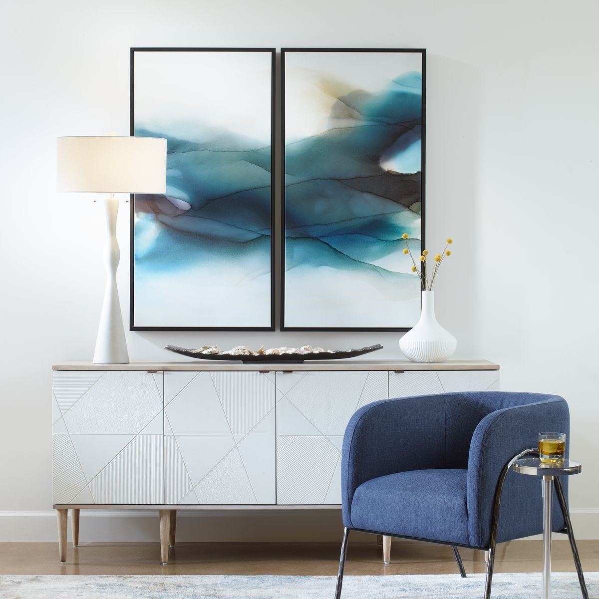 September Desert Framed Canvases, S/2 - bold and creative art for unique interior décor | Image 1 | InSTYLE Home & Rugs