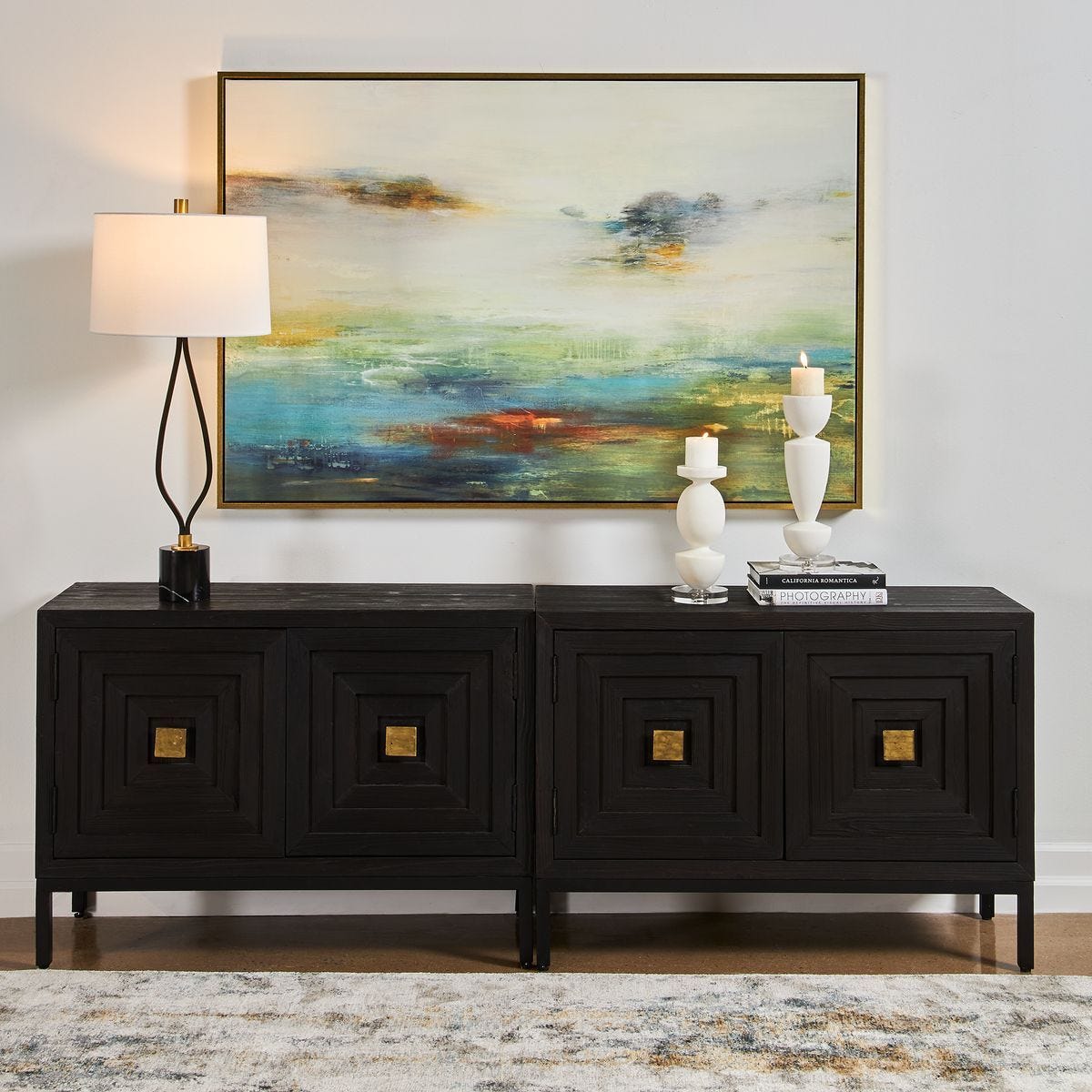 Textured Land Framed Canvas - timeless artwork that brings character to any space | Image 1 | InSTYLE Home & Rugs