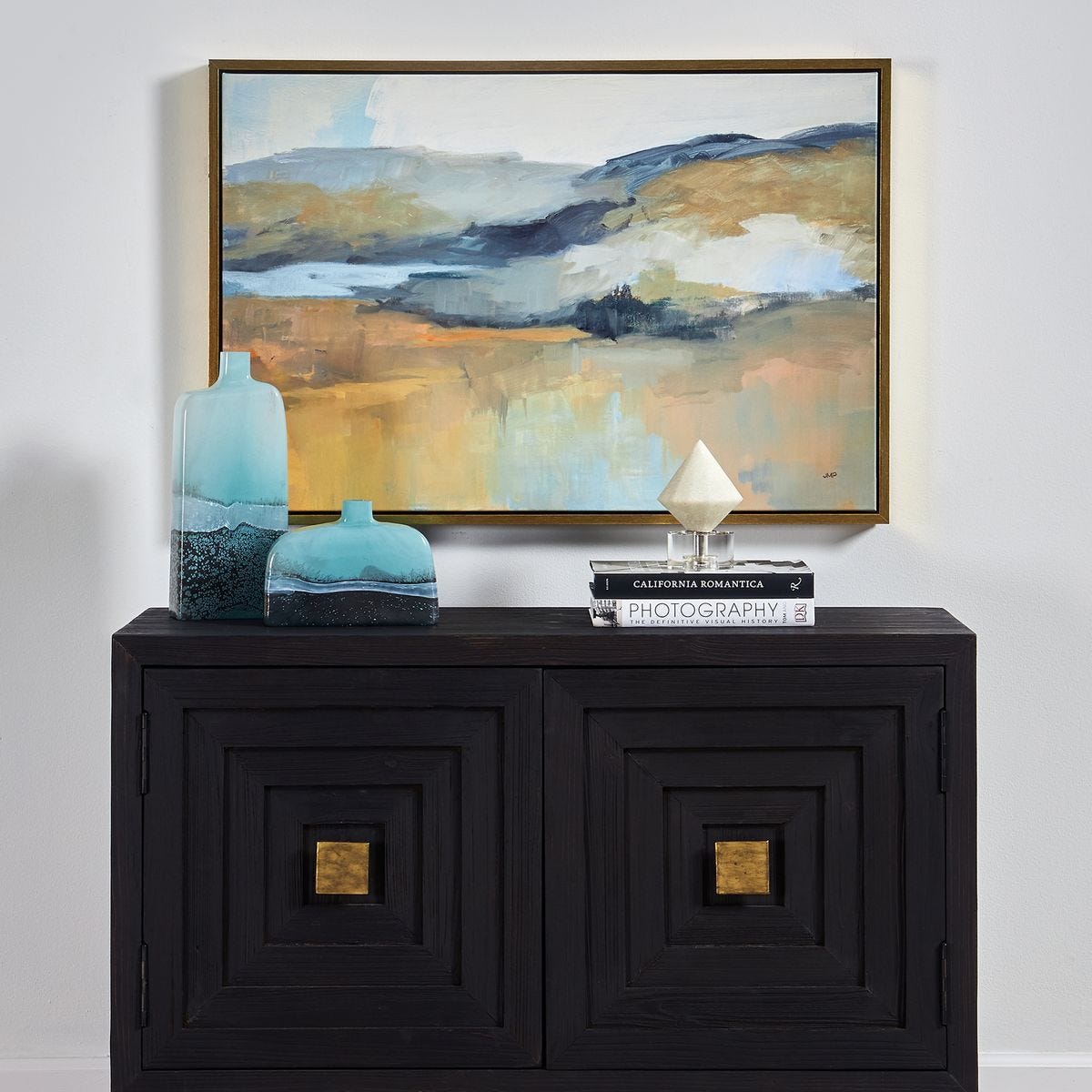 Folded Hills Framed Canvas - eye-catching art pieces to enhance your home design | Image 1 | InSTYLE Home & Rugs