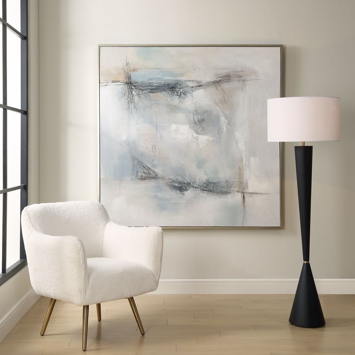 Contort Hand Painted Canvas - eye-catching art pieces to enhance your home design | Image 1 | InSTYLE Home & Rugs