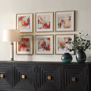 Fresh Start Framed Prints, Red, S/6 - eye-catching art pieces to enhance your home design | Image 3 | InSTYLE Home & Rugs
