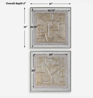 Unpredictable Hand Painted Canvases, S/2 - timeless artwork that brings character to any space | Image 6 | InSTYLE Home & Rugs