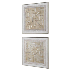 Unpredictable Hand Painted Canvases, S/2 - timeless artwork that brings character to any space | Image 4 | InSTYLE Home & Rugs