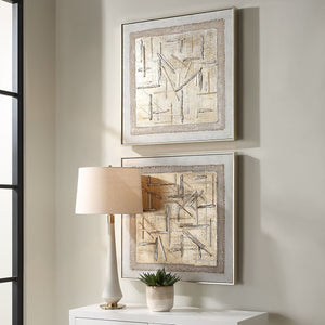 Unpredictable Hand Painted Canvases, S/2 - timeless artwork that brings character to any space | Image 3 | InSTYLE Home & Rugs