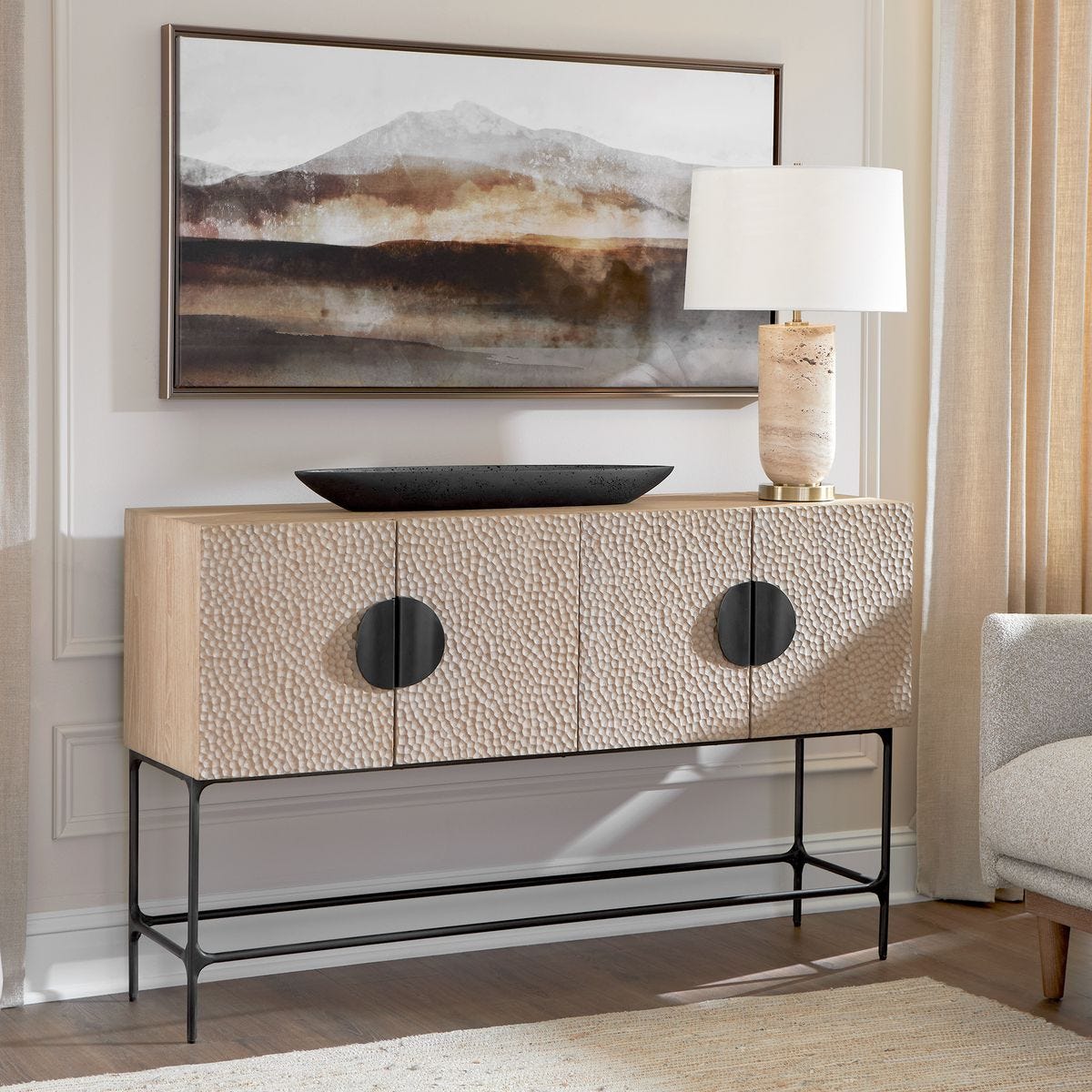 Splash Of Land Framed Canvas - eye-catching art pieces to enhance your home design | Image 1 | InSTYLE Home & Rugs