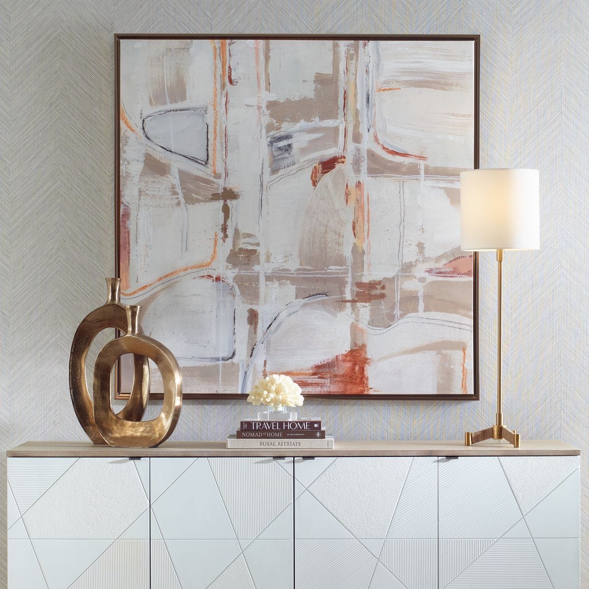 Neutral Nirvana Framed Canvas - timeless artwork that brings character to any space | Image 1 | InSTYLE Home & Rugs