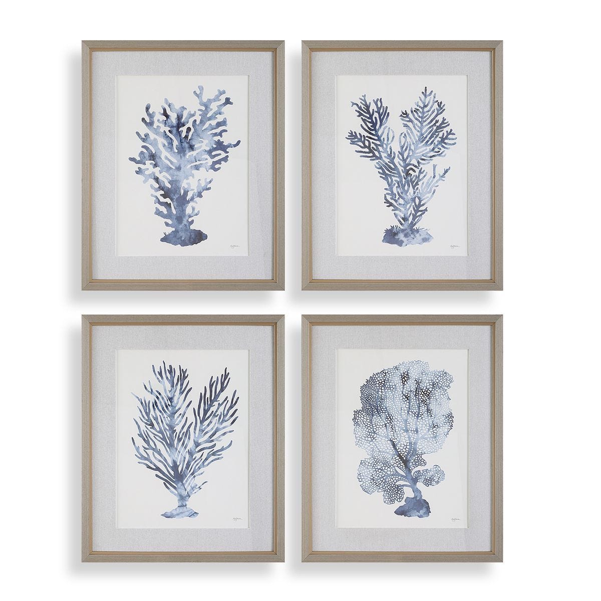 Shibori Coral Framed Prints, S/4 - timeless artwork that brings character to any space | Image 2 | InSTYLE Home & Rugs