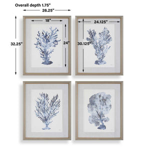 Shibori Coral Framed Prints, S/4 - timeless artwork that brings character to any space | Image 6 | InSTYLE Home & Rugs