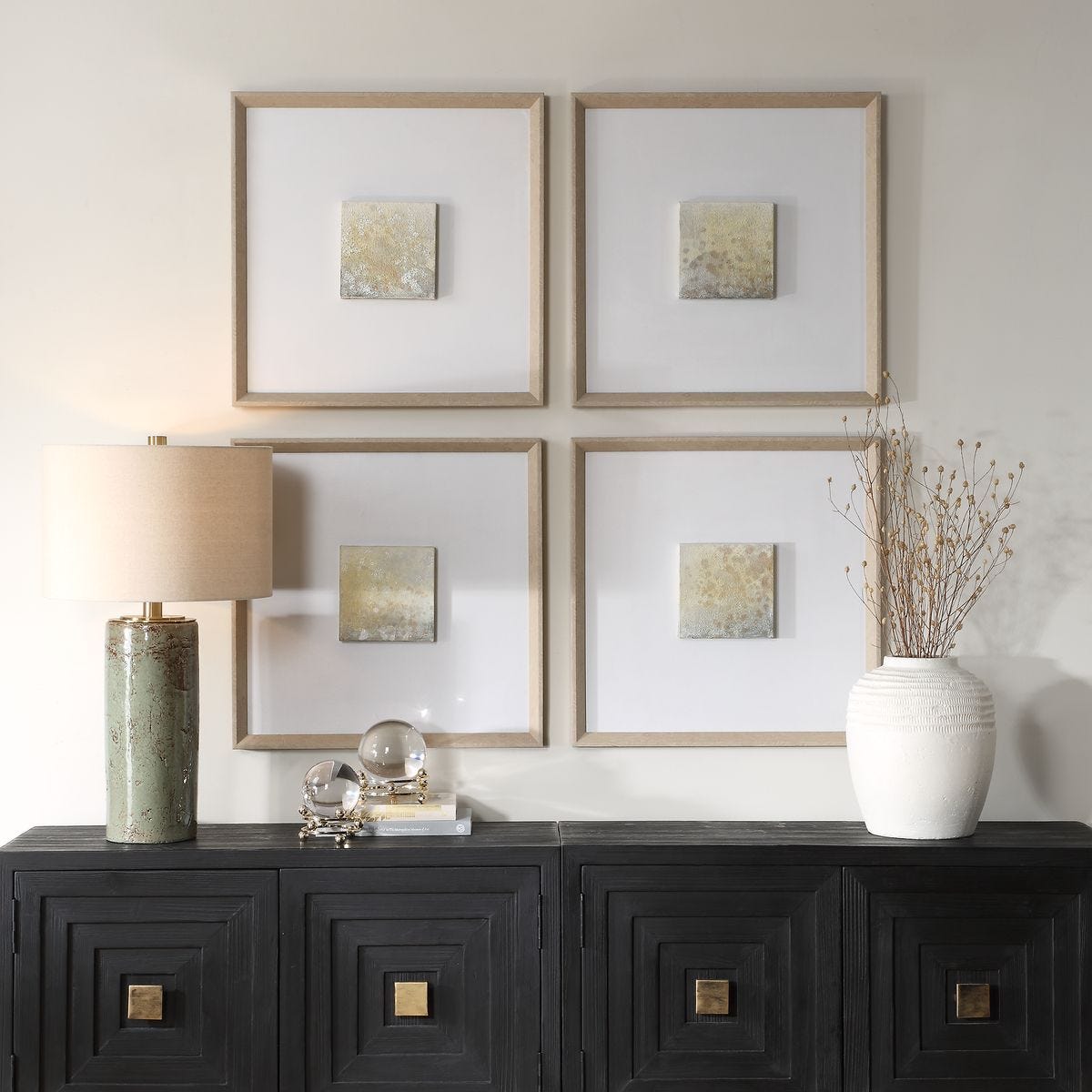Now & Then Hand Painted Canvases, S/4 - timeless artwork that brings character to any space | Image 1 | InSTYLE Home & Rugs