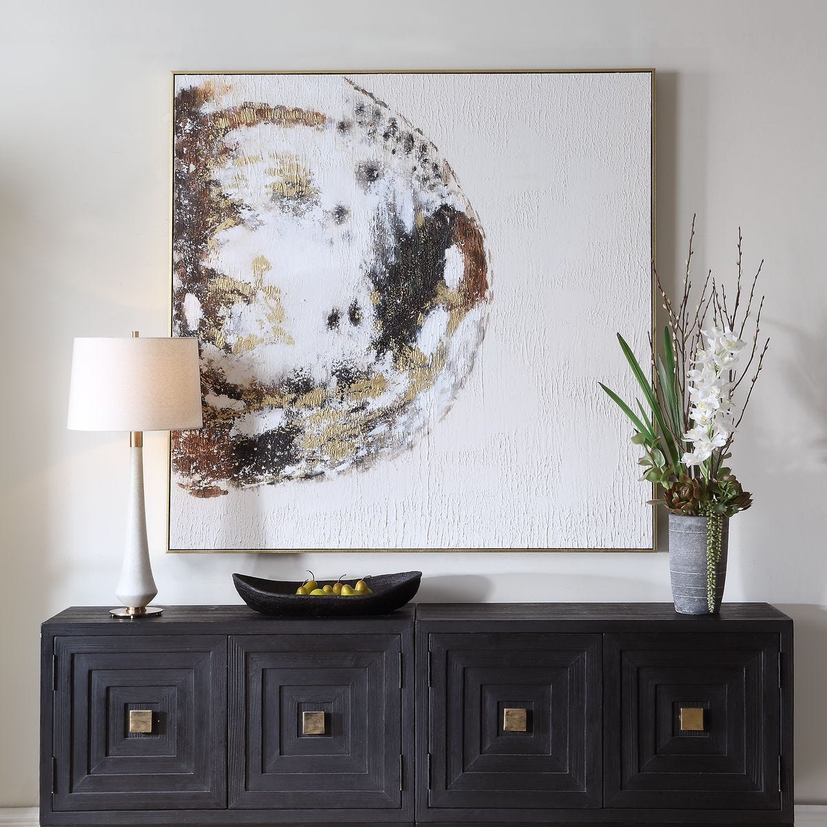Moon Landing Hand Painted Canvas - eye-catching art pieces to enhance your home design | Image 1 | InSTYLE Home & Rugs