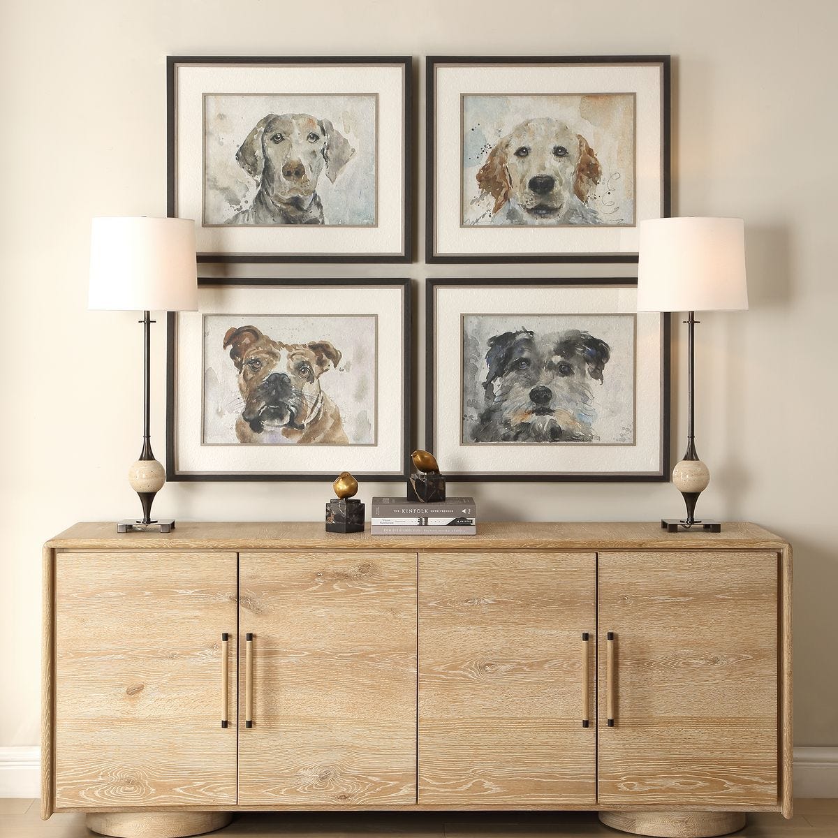 Dog Days Framed Prints, S/4 - timeless artwork that brings character to any space | Image 1 | InSTYLE Home & Rugs