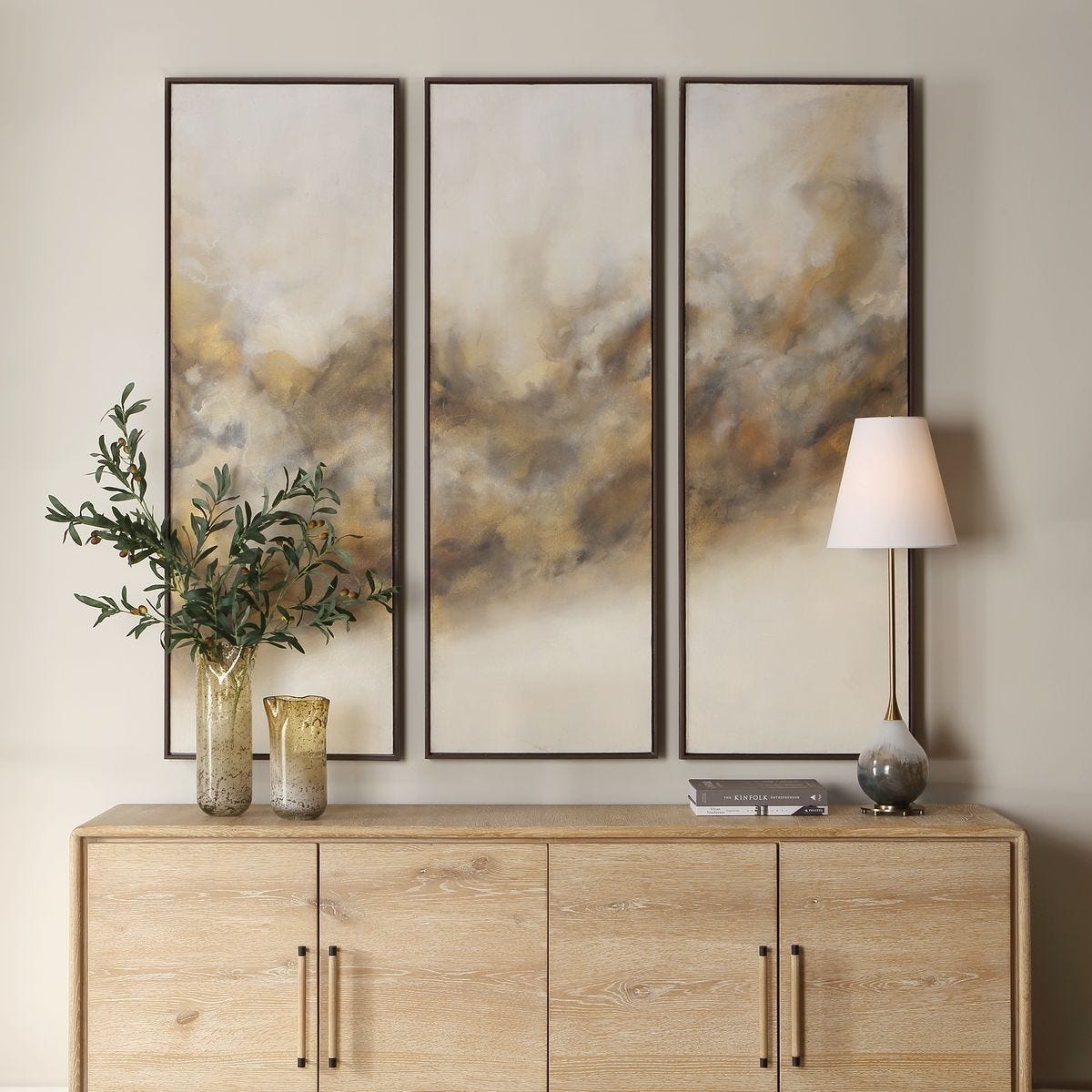 Smoke Break Hand Painted Canvases, S/3 - bold and creative art for unique interior décor | Image 1 | InSTYLE Home & Rugs